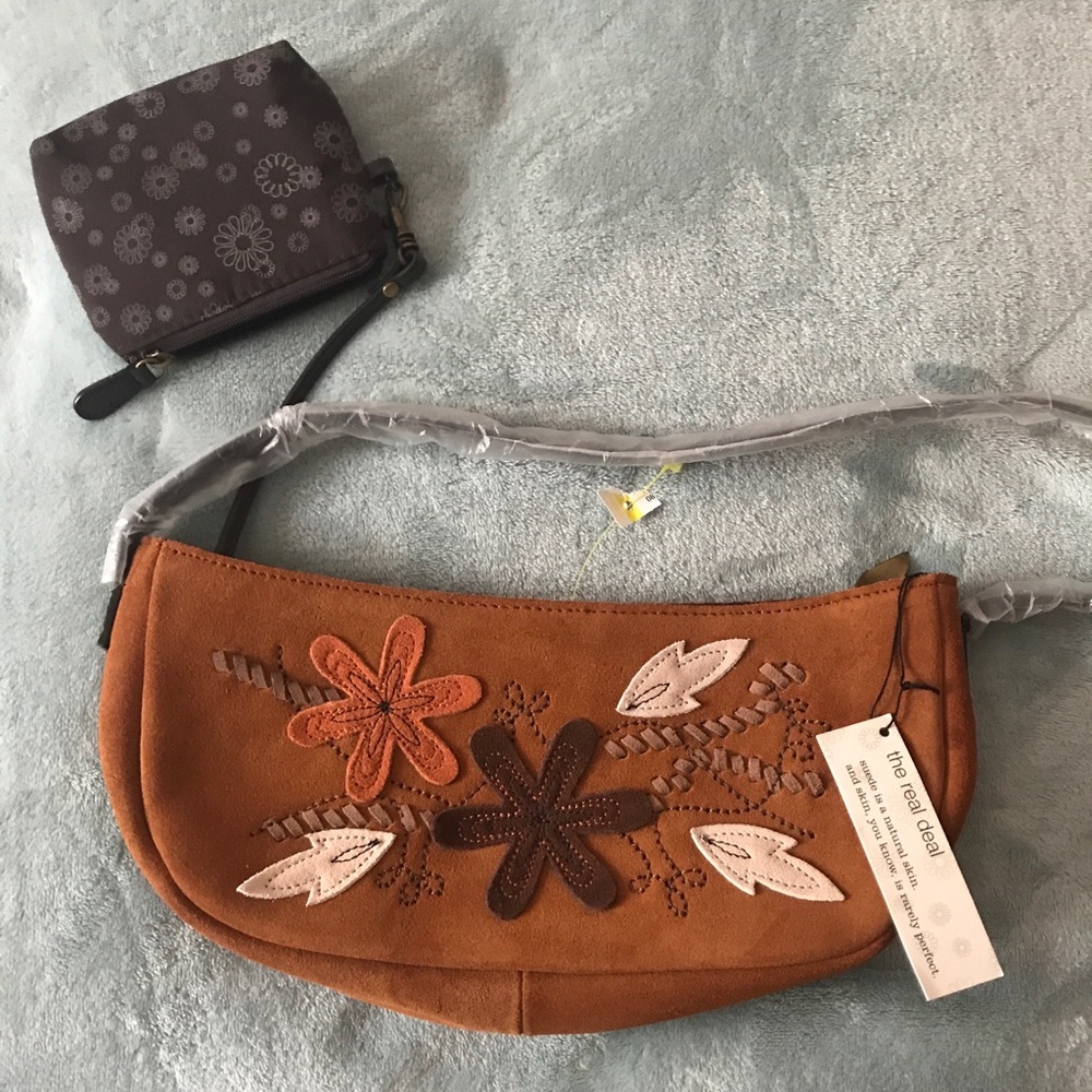 Real suede purse